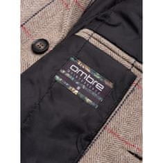 OMBRE Pánský kabát BO béžový MDN21556 L