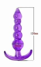 LOLO gelový anální kolík kuličkový dlouhý - 3 cm