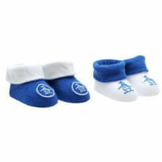 Penguin - 124 Two Pack Booties Baby Boys – White/Blue - 0-6 Mnth