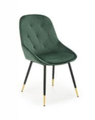 Halmar Kovová židle K437, tmavě zelená