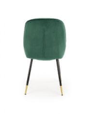 Halmar Kovová židle K437, tmavě zelená