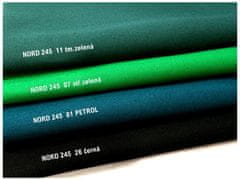 Mirtex Látka kepr NORD 245 81 zeleno-modrá PETROL GREEN, 1 běžný metr