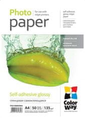 ColorWay glossy self-adhesive 135g/m2, A4, 50 listů (PGS1358050A4)