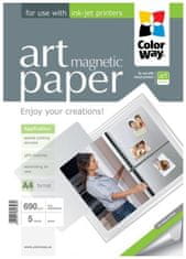 ColorWay ART glossy "magnetic" 690g/m2, A4, 5listů, lesklý (PGA690005MA4)