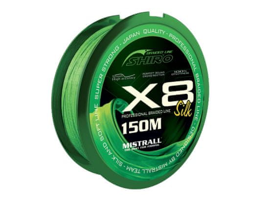 Mistrall Mistrall pletená šňůra Shiro Silk X8 0,25mm 150m zelená