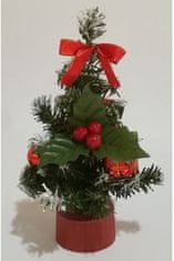 Autronic Stromeček ozdobený, umělá vánoční dekorace, barva červená YS20-012, sada 6 ks