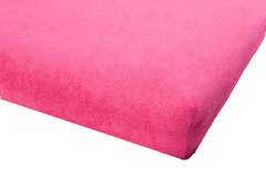 Sytě růžová froté prostěradla, 100x200