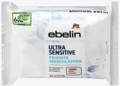 DM Ebelin, Ultra sensitive, vlhčené ubrousky, 20 ks