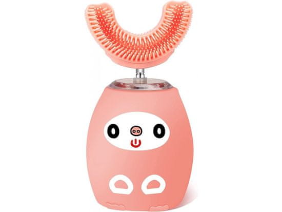 Alum online Dětský vibrační elektrický zubní kartáček - růžový