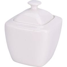 Excellent Houseware Porcelánová cukřenka s víkem, 320 ml, bílá