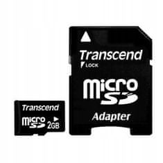 Transcend Paměťová karta microSDHC TS2GUSD 2GB + SD adaptér