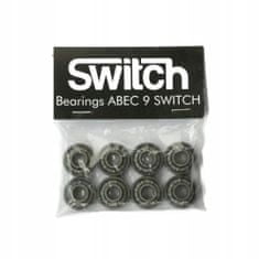 Switch Boards Ložiska Abec 9 x 8ks + ložiskové distanční pro skateboardy, longboardy, koloběžky a inline brusle