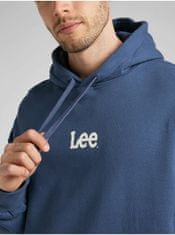 Lee Modrá pánská mikina s kapucí Lee S