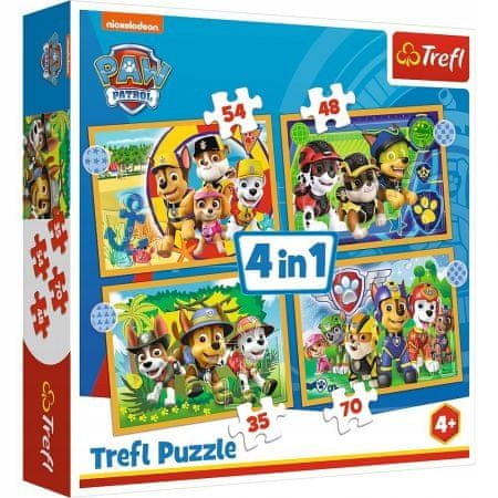 Trefl Puzzle 4v1 Holiday Paw Patrol