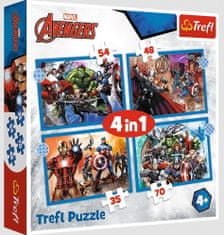 Trefl Puzzle 4v1 Stateční Marvel Avengers