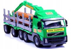 Polesie Volvo - nákladní automobil pro přepravu kmenů s přívěsem
