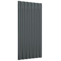 shumee Střešní panely 36 ks práškově lakovaná ocel antracit 80 x 36 cm