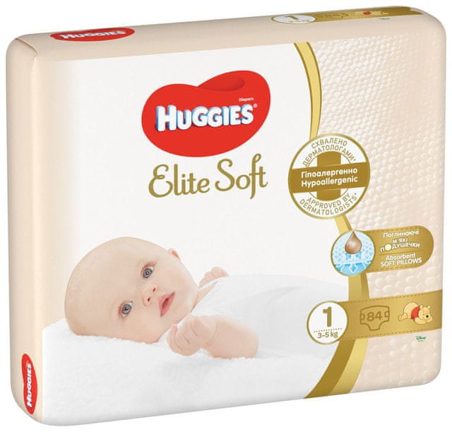 Huggies Elite Soft Newborn č.1 - 84ks