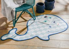 Amadeus Dětský koberec velryba modrý 75 x 120 cm