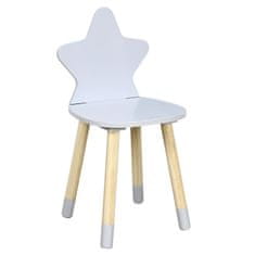 Home DECO Factory Dětská židle ve tvaru hvězdičky šedá
