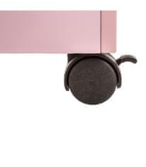 Atmosphera Dětský dřevěný box na kolečkách růžový 28x48x28 cm