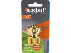 Extol Premium Rychlospojka na hadici (8876004) 3/4&quot;, STOP ventil, MOSAZ