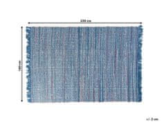 Beliani Modrý bavlněný koberec 160x230 cm BESNI