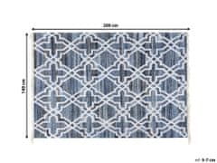 Beliani Modrý bavlněný koberec 140x200 cm ADIYAMAN