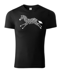 Fenomeno Dětské tričko Zebra - černé Velikost: 146 cm/10 let