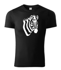 Fenomeno Dětské tričko Zebra hlava - černé Velikost: 122 cm/ 6 let