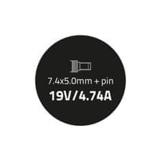 Qoltec Napájecí adaptér pro HP Compaq 90W | 19V | 4,74A | 7,4*5,0+pin | + napájecí kabel