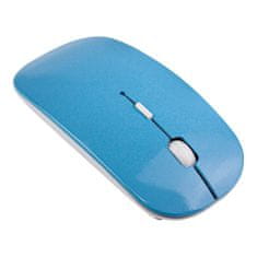 Northix 2,4 GHz bezdrátová myš – super tenký design – světle modrá 