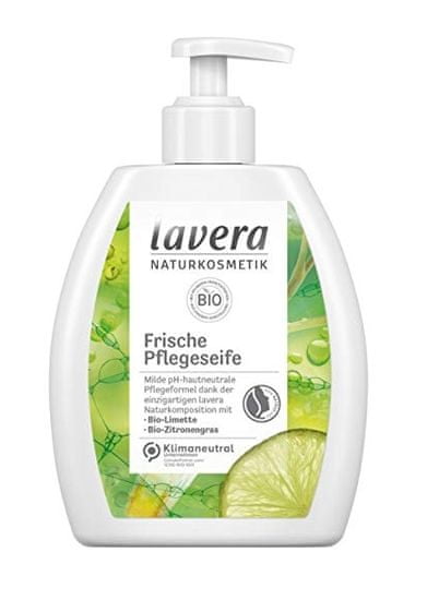 Lavera Lavera, Tekuté mýdlo s bio limetkou a bio citronovou trávou, 250 ml