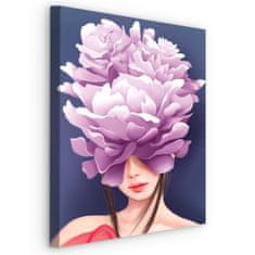 Muralo Obraz Abstraktní Portrét ŽENY Květiny 20x30
