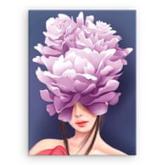 Muralo Obraz Abstraktní Portrét ŽENY Květiny 20x30