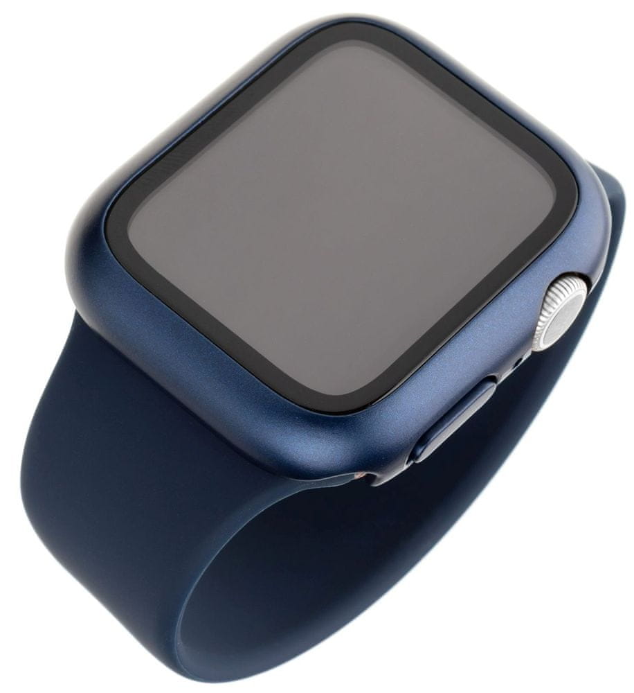 FIXED Ochranné pouzdro Pure+ s temperovaným sklem pro Apple Watch 45mm FIXPUW+-818-BL, modré