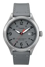 Timex The Waterbury TW2R71000, s šedivým koženým řemínkem