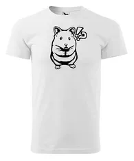 Fenomeno Pánské tričko Křeček - bílé Velikost: 4XL