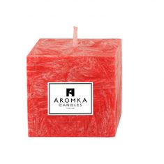 AROMKA Přírodní vonná svíčka palmová - AROMKA - Hranol, průměr 6,2 cm, výška 6 cm Vůně: Měsíček Lékařský