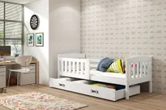 eoshop Dětská postel KUBUS 1 80x160 cm, bílá/bílá (Volba matrace: Pěnová matrace)