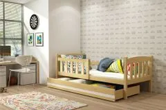 eoshop Dětská postel KUBUS 1 80x160 cm, borovice/bílá (Volba matrace: Pěnová matrace)