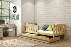 eoshop Dětská postel KUBUS 1 80x160 cm, borovice/grafitová (Volba matrace: Pěnová matrace)