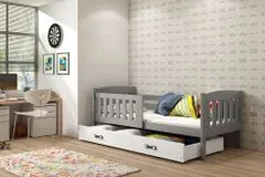 eoshop Dětská postel KUBUS 1 80x160 cm, grafitová/bílá (Volba matrace: Pěnová matrace)