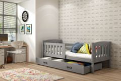eoshop Dětská postel KUBUS 1 80x160 cm, grafitová/grafitová (Volba matrace: Pěnová matrace)