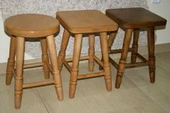 eoshop Buková stolička o výšce 45 cm (Barva dřeva: Dub)