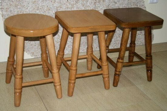 eoshop Buková stolička o výšce 45 cm (Barva dřeva: Ořech)