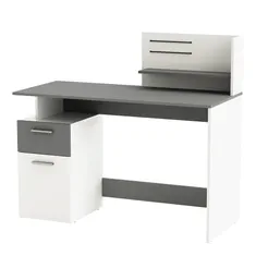 BPS-koupelny PC stůl, biela / tmavosivá, PLATON
