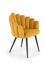 Halmar Čalouněná jídelní židle K410, žlutá