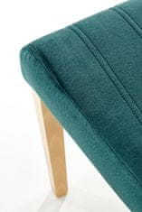 Halmar Čalouněná jídelní židle DIEGO 3, tmavě zelená, buk