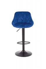 Halmar Barová židle H101, modrá, látka / kov